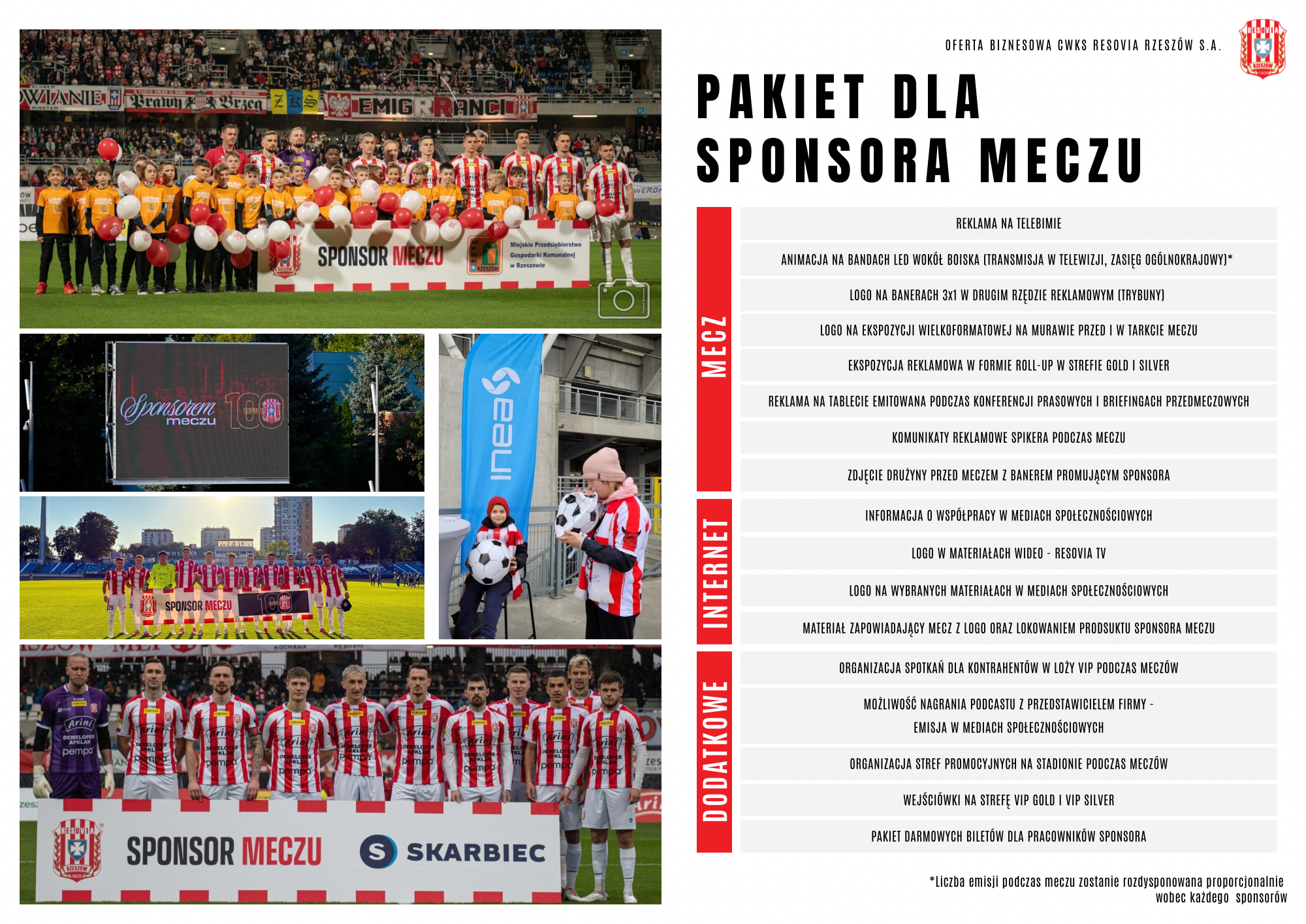 Zostań sponsorem meczu Resovia – Zagłębie Sosnowiec