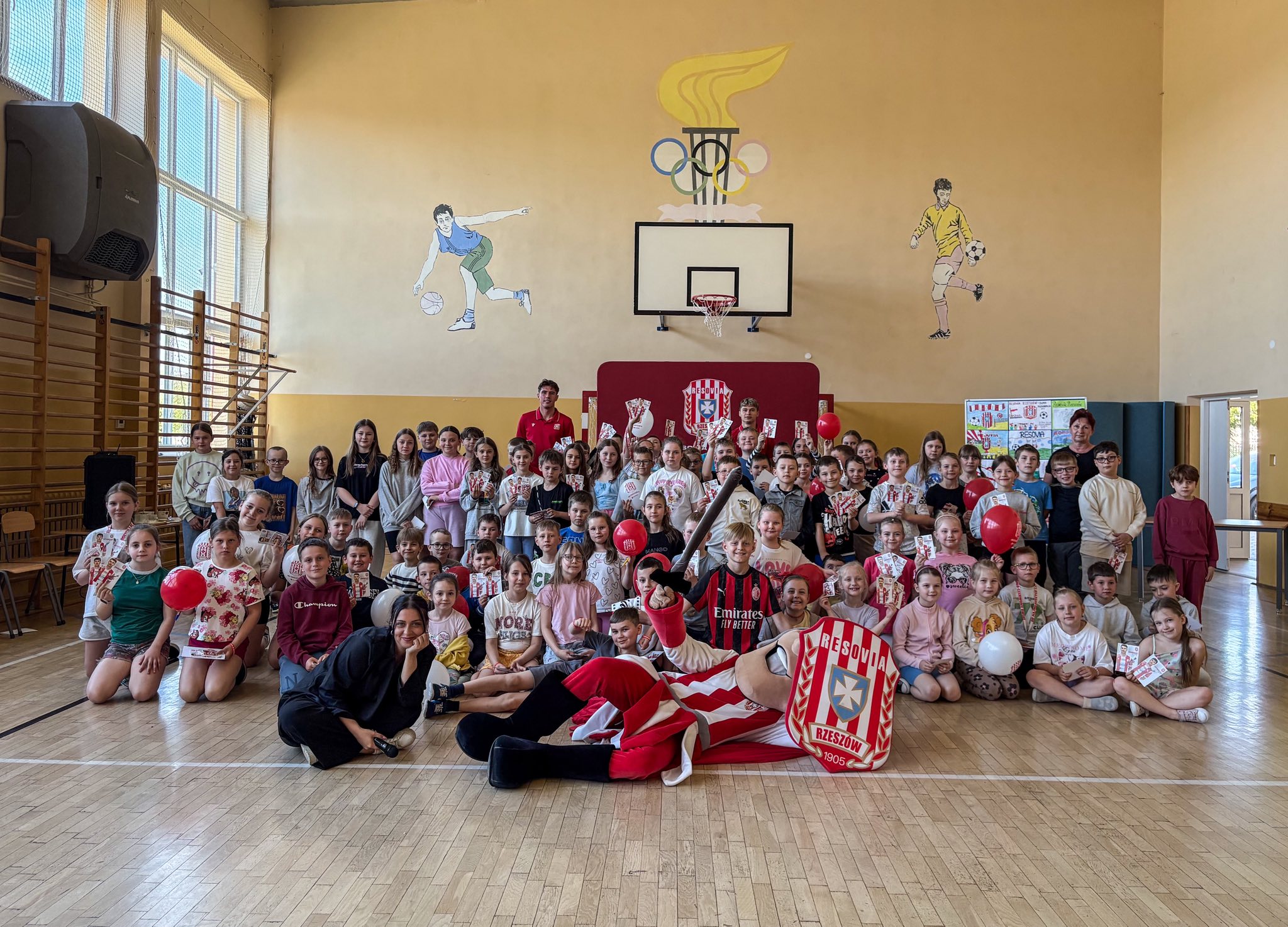 „Lekcja z Resovią” w Szkole Podstawowej w Medyni Głogowskiej
